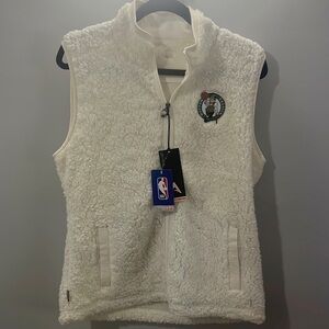Celtics fuzzy vest.